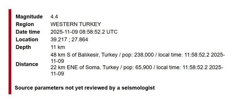 SON DAKİKA DEPREM 9 Kasım Pazar deprem mi oldu, nerede, kaç şiddetinde Son dakika deprem mi oldu AFAD ve Kandilli Rasathanesi son depremler listesi