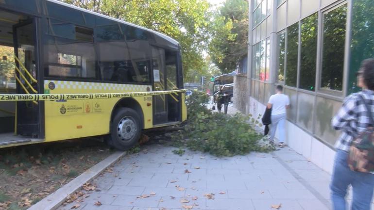 İstanbul Beşiktaşta İETT otobüsü kaldırıma çıktı: Şoför hayatını kaybetti