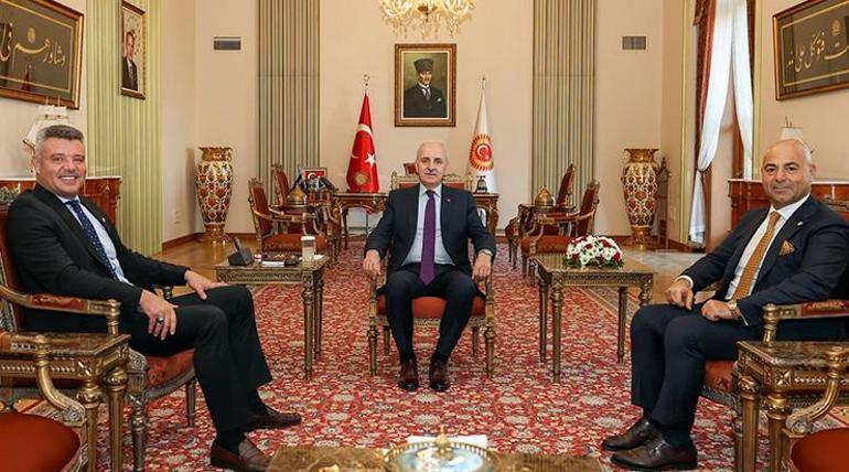 Sadettin Saran, TBMM Başkanı Numan Kurtulmuş’u ziyaret etti