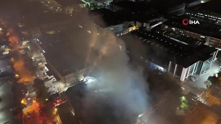 Korku dolu anlar… Elektrik fabrikasında yangın çıktı