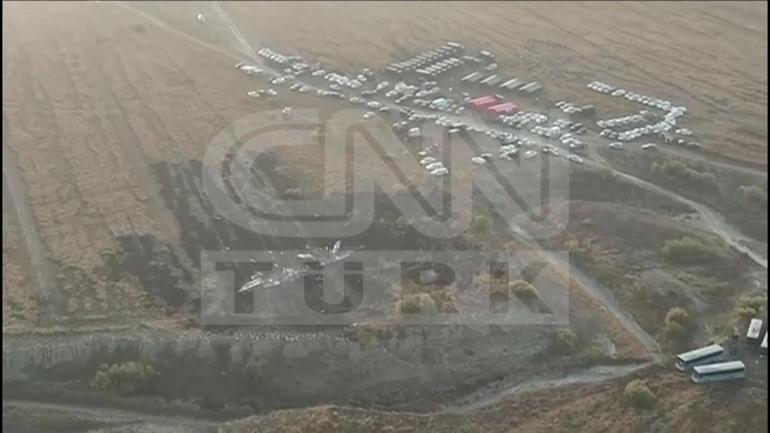 CNN TÜRK o alandan görüntüledi Uçağın düşme nedeni araştırılıyor