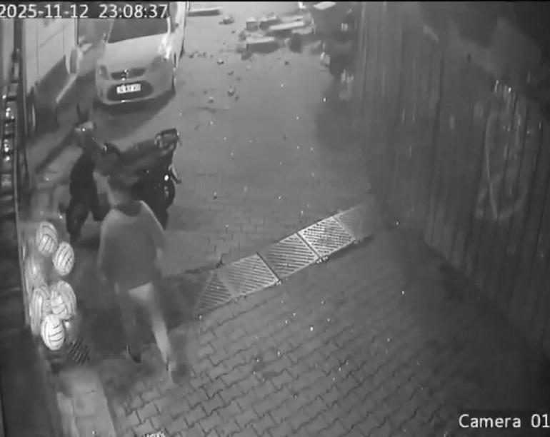 Binanın içinden ateş topu yükseldi