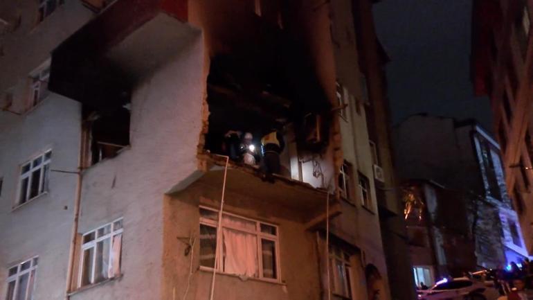 Binanın içinden ateş topu yükseldi