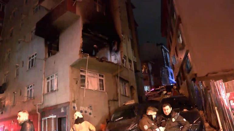 Binanın içinden ateş topu yükseldi