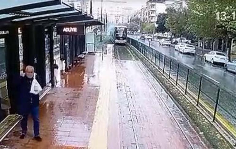 Yıldırım tramvayı vurdu Gaziantep’te şoke eden anlar