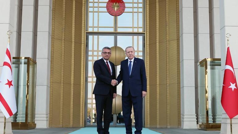 İlk ziyaret Türkiyeye: KKTC Cumhurbaşkanı Erhürman Ankarada Cumhurbaşkanı Erdoğan: Kıbrıs milli davamızdır