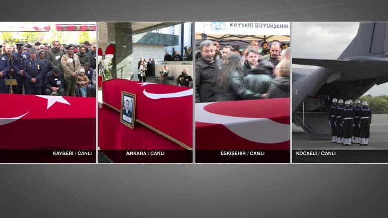 Kahramanlara veda Türkiye şehitlerini uğurladı