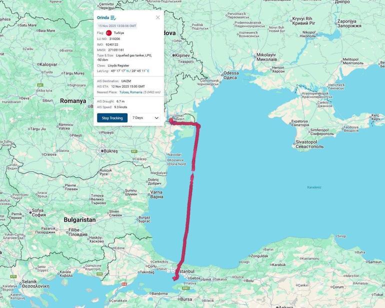 Ukraynada isabet alan Türk gemisinde yangın çıktı