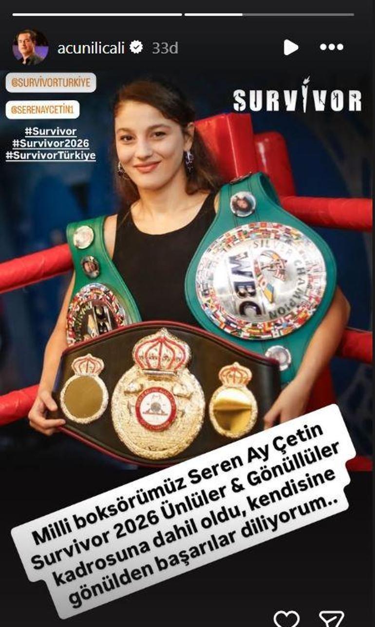 Seren Ay Çetin kimdir, kaç yaşında ve nereli Acun Ilıcalı açıkladı Milli boksör Seren Ay Çetin, Survivor 2026 kadrosunda