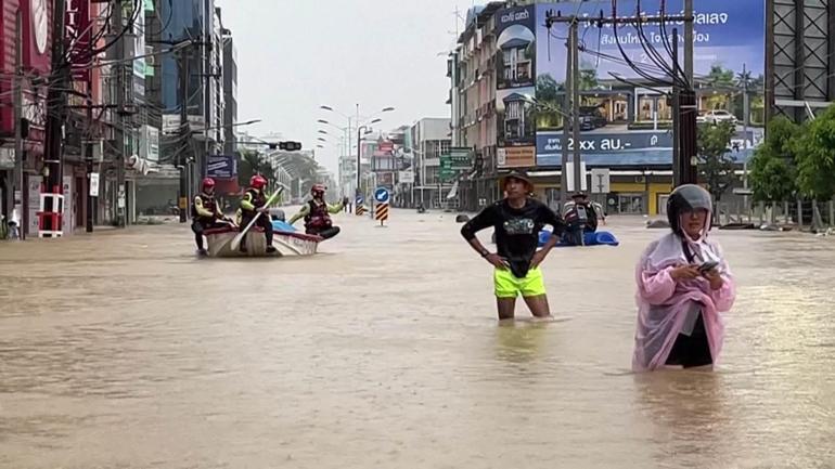 Tayland su altında kaldı: 300 yılın yağış rekoru kırıldı