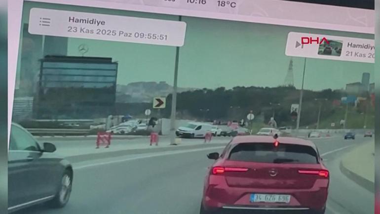 Trafikteki kavga kameralara yansıdı