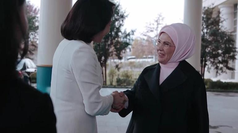 Emine Erdoğan, Güney Kore liderinin eşiyle bir araya geldi