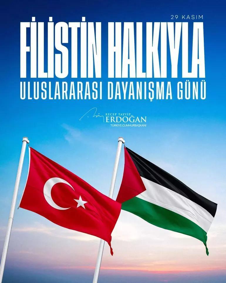 Cumhurbaşkanı Erdoğandan Filistin Halkıyla Uluslararası Dayanışma Günü paylaşımı