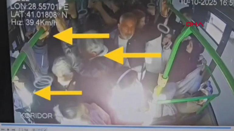 Otobüste saniyelik hırsızlık