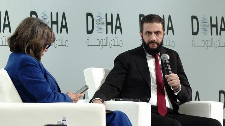 Şara Doha Forumunda İsraile mesaj yolladı, kendisine terörist diyenlere de yanıt verdi