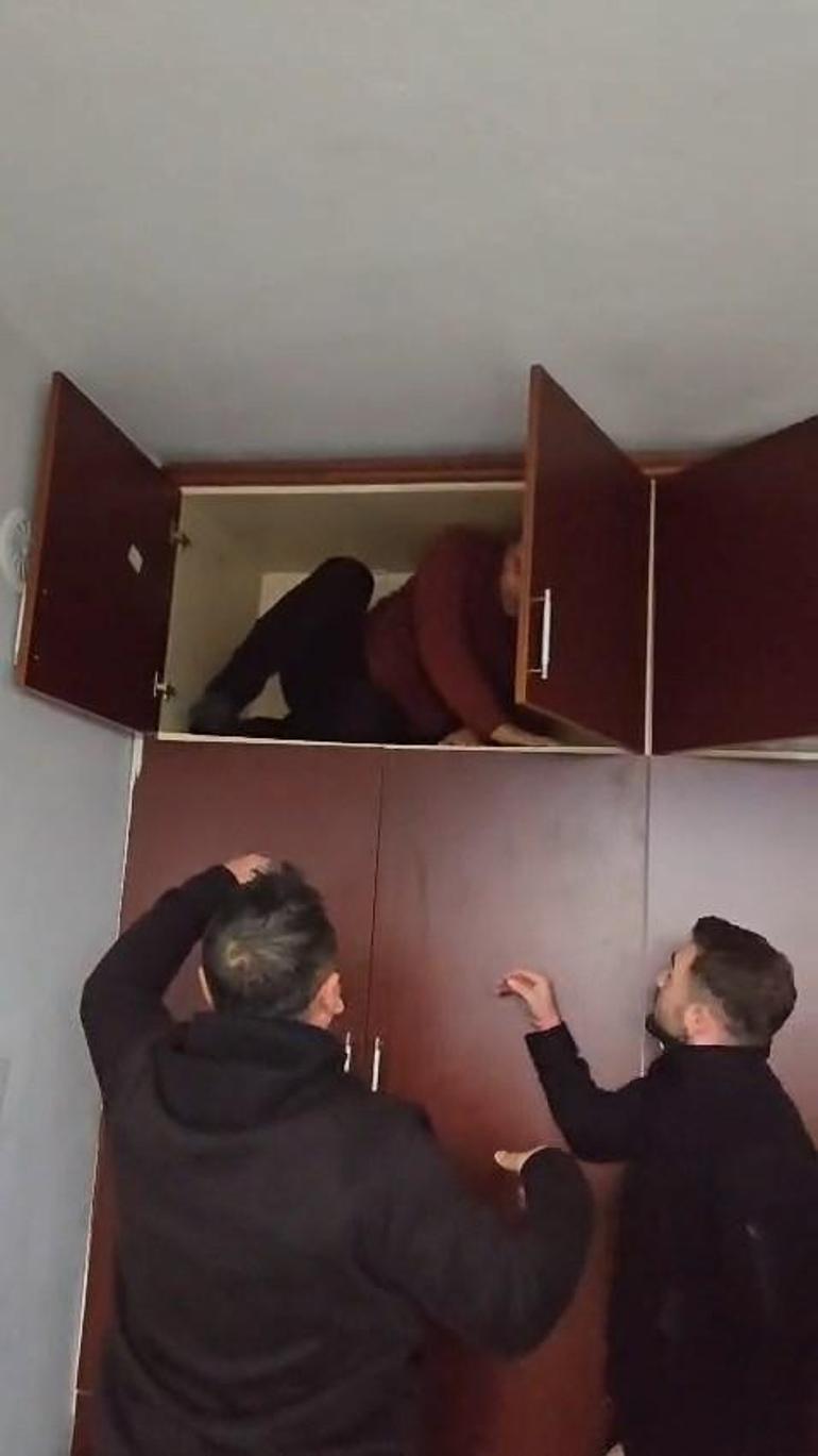 Suç makinesi gardıropta yakalandı