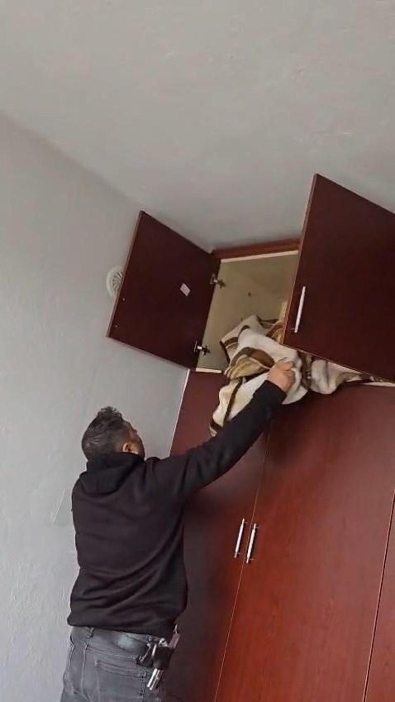 Suç makinesi gardıropta yakalandı