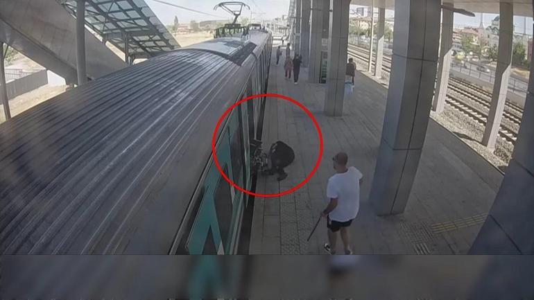  Engelli vatandaşın o anları kamerada