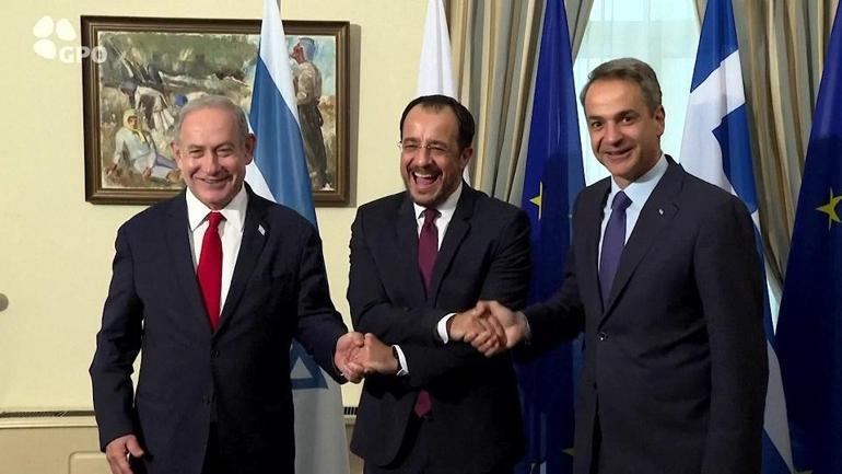 İSRAİLDE ÜÇLÜ ZİRVE Netanyahu, Miçotakis ve Rum lider ne görüşecek