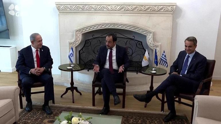 İSRAİLDE ÜÇLÜ ZİRVE Netanyahu, Miçotakis ve Rum lider ne görüşecek