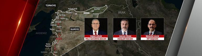 SON DAKİKA... Dışişleri Bakanı Hakan Fidan, Milli Savunma Bakanı Yaşar Güler ve MİT Başkanı İbrahim Kalından Suriyeye kritik ziyaret