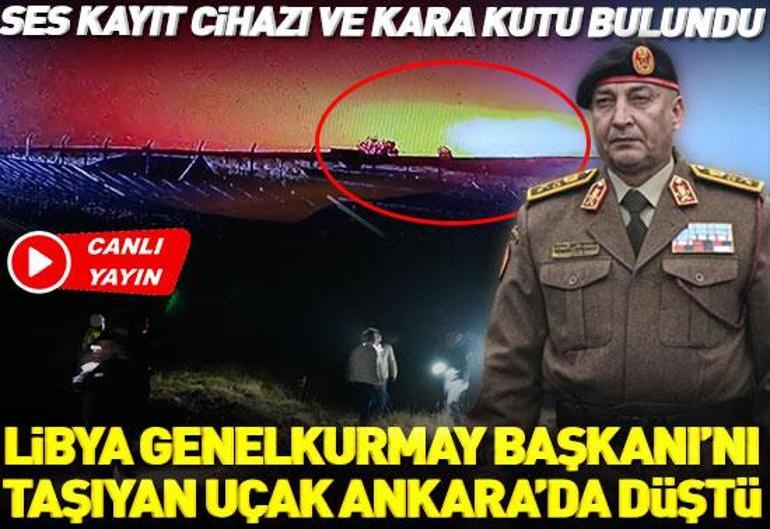 Libya heyetini taşıyan uçak düştü Bu görüntü sadece CNN TÜRKte: İşte enkaz alanı…