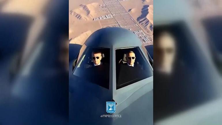 İsrailden İrana video mesajla gözdağı: Netanyahu ve Trump bombardıman uçağının kokpitinde