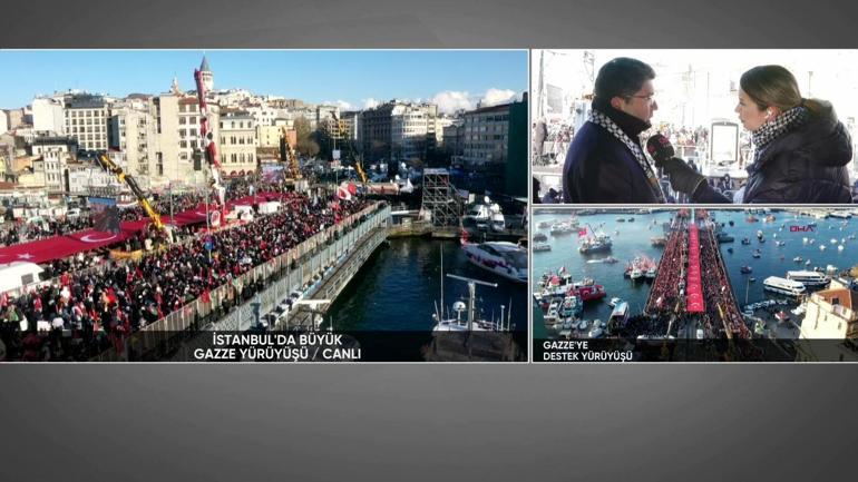 Filistin’e destek yürüyüşü: İstanbuldan dünyaya Gazze mesajı