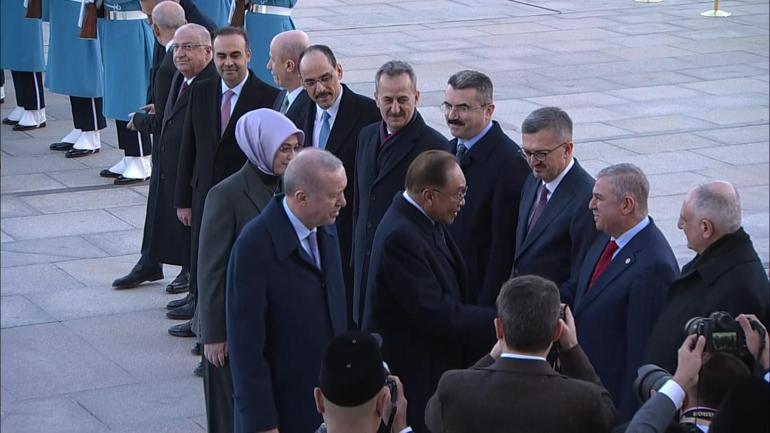 SON DAKİKA | Cumhurbaşkanı Erdoğan, Malezya Başbakanı İbrahim’i resmi törenle karşıladı
