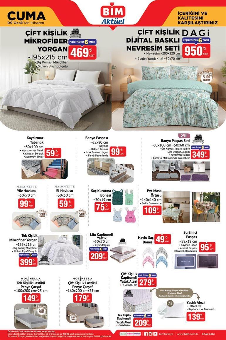 9 OCAK BİM KATALOĞU 2026 ÜRÜNLERİ: BİM 9 Ocak Aktüel Kataloğu Yayınlandı Yeni Yıla Özel İndirim Fırsatları Bu Hafta Hangi Ürünler İndirimde