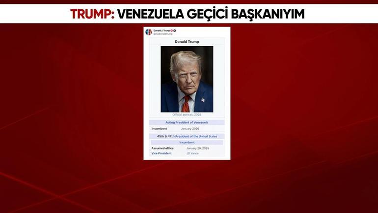 ABD Başkanı sanal medyadan paylaştı: “Venezuela geçici başkanıyım”