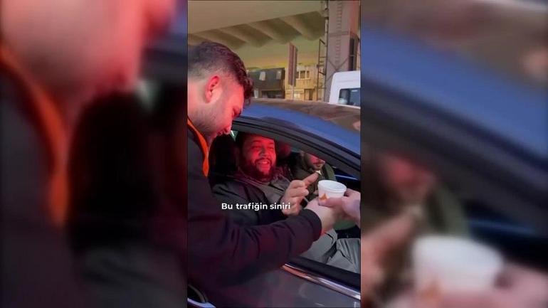  Sürücülere papatya çayı dağıttılar