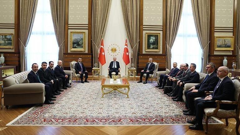 Cumhurbaşkanı Erdoğan, Özbekistanlı bakanlar ve güvenlik yetkililerini kabul etti