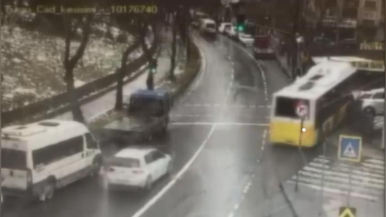 Esenler’deki İETT otobüsü kazası kamerada