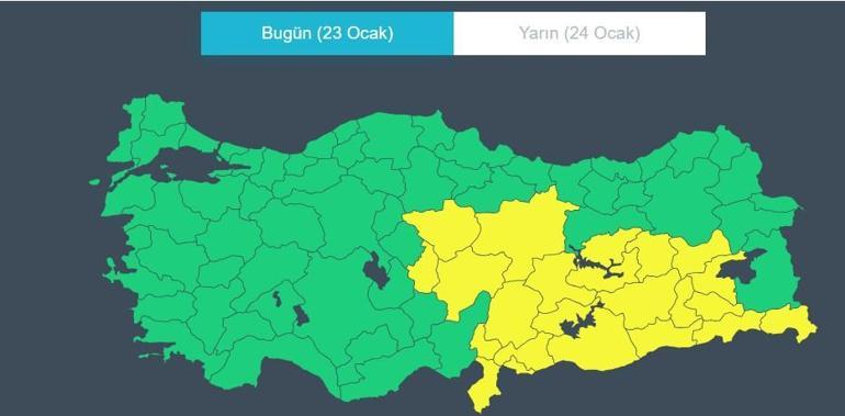 SON DAKİKA 23 OCAK HAVA DURUMU: Bugün hava nasıl olacak Meteoroloji saat vererek uyardı