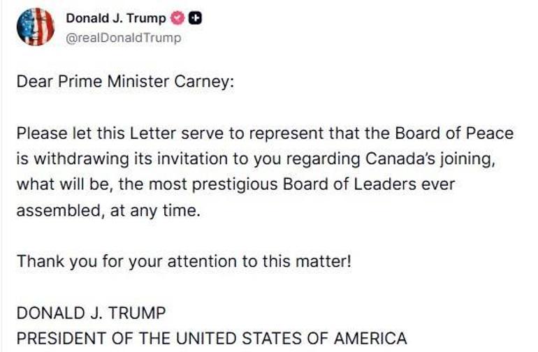 ABD Başkanı Donald Trumptan Kanada Başbakanı Mark Carney kararı: Geri çekti
