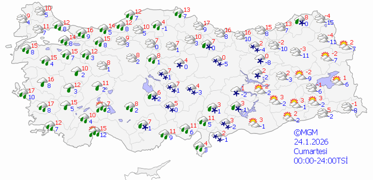 HAFTA SONU (24 OCAK) HAVA DURUMU SON DAKİKA Bugün Hava Nasıl Olacak İstanbula Kar Yağacak mı