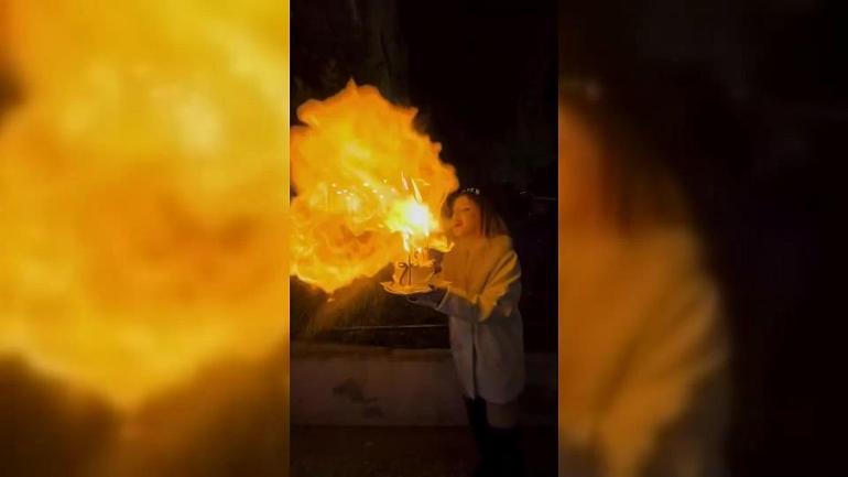 Bu da EJDERHA üfleyişi O eğlencenin sonu hastanede bitebilir...