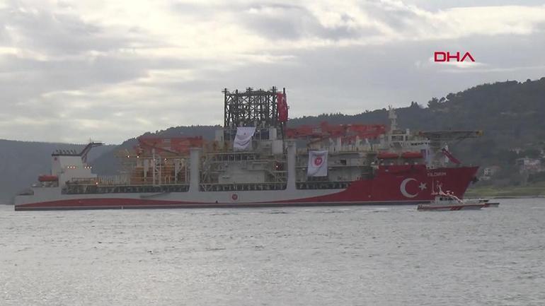 Türkiyenin 6ncı sondaj gemisi Yıldırım, Karadeniz yolunda