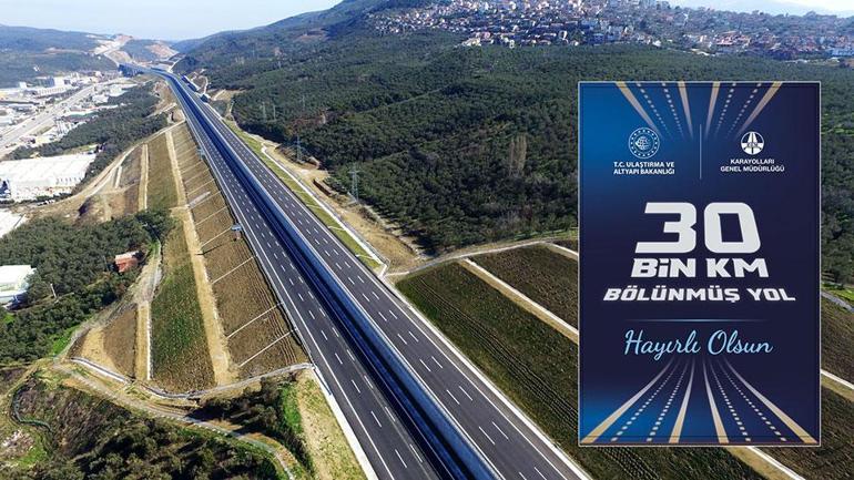 Bölünmüş yol uzunluğunda 23 yılda dev artış