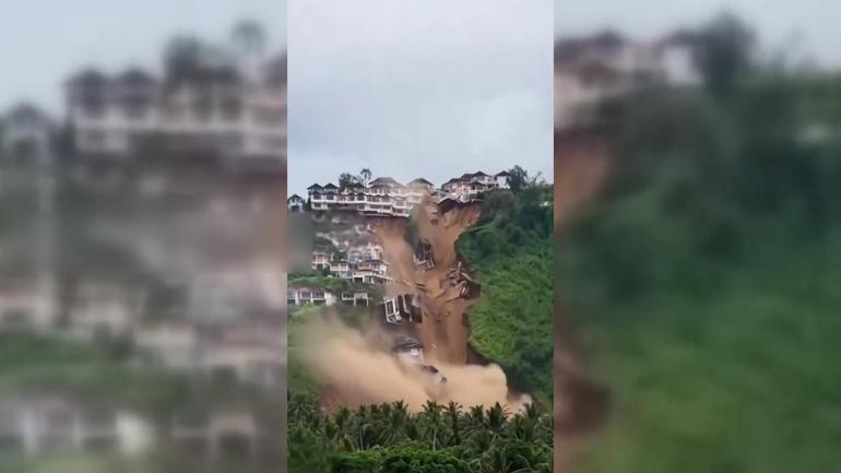 İtalyada Harry Kasırgası felaketi… 4 kilometre uzunluğundaki hatta toprak kayması