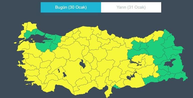 METEOROLOJİ 30 OCAK HAVA DURUMU TAHMİNLERİ SON DAKİKA İstanbul, İzmir, Ankarada hava nasıl olacak
