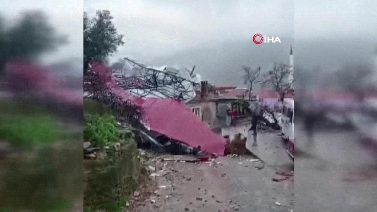 Aydında fırtına yıkıp geçti