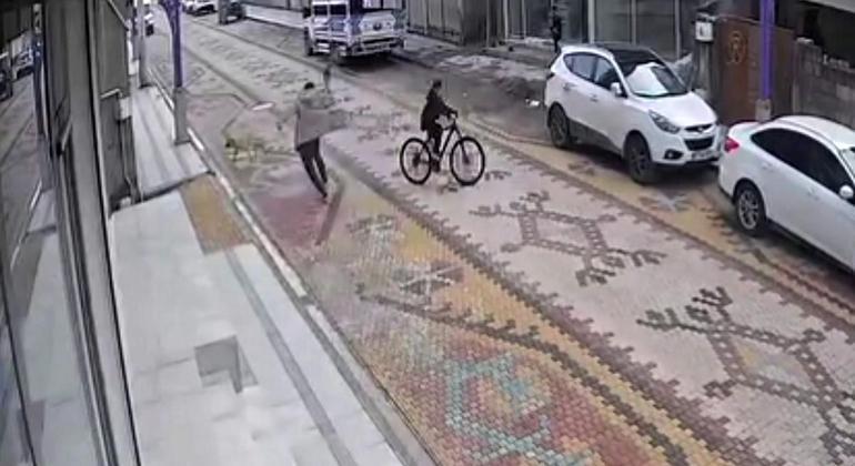 Mardinde sokak köpeklerinin saldırdığı çocuğu esnaf kurtardı