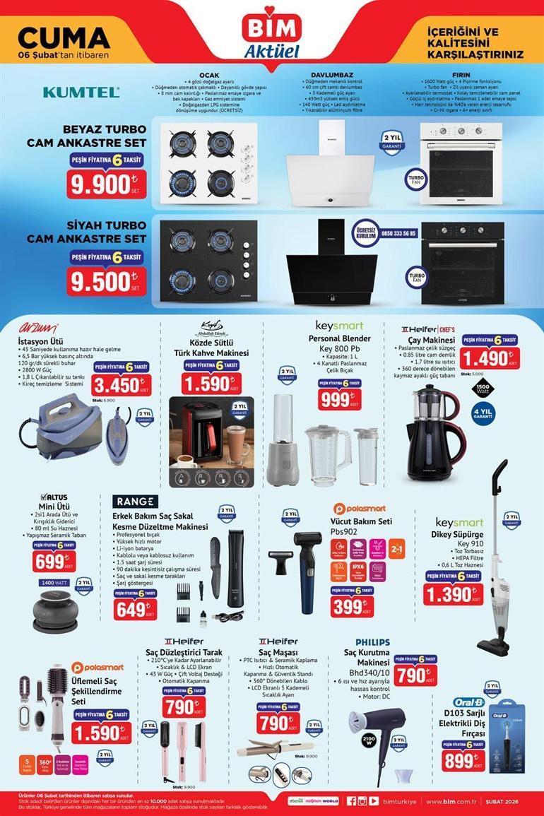 BİM 6 ŞUBAT AKTÜEL KATALOĞU: BİM Aktüel Ürünler Bu Hafta Çok Konuşulacak Kişisel Bakımdan Elektronik Ürünlere 6 Şubat 2026 BİM İndirimli Ürünler Listesi