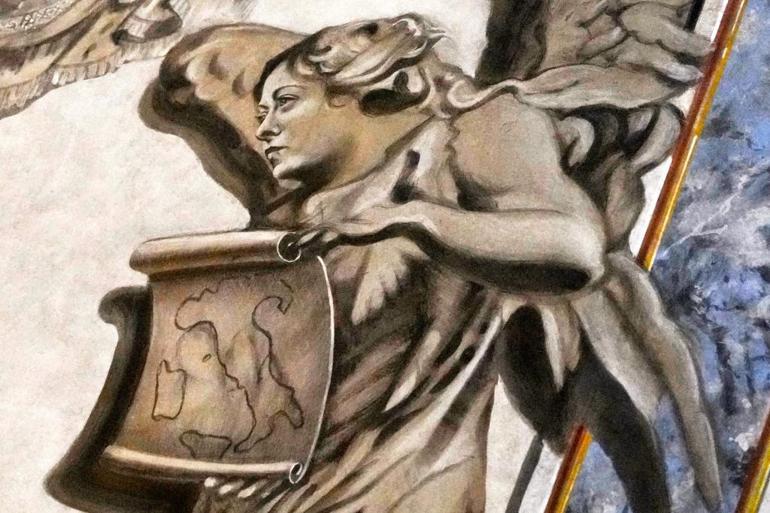 Tepki çeken Melek Meloni freskinin yüzü silindi