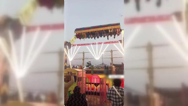 Lunaparkta dehşet: Tsunami salıncağı yere çakıldı
