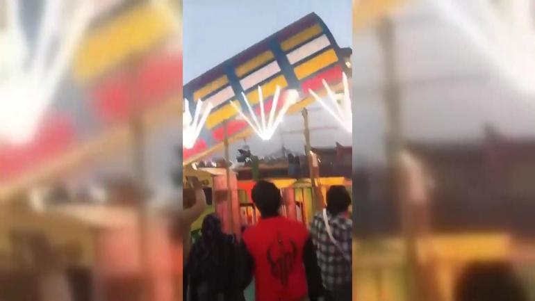 Lunaparkta dehşet: Tsunami salıncağı yere çakıldı
