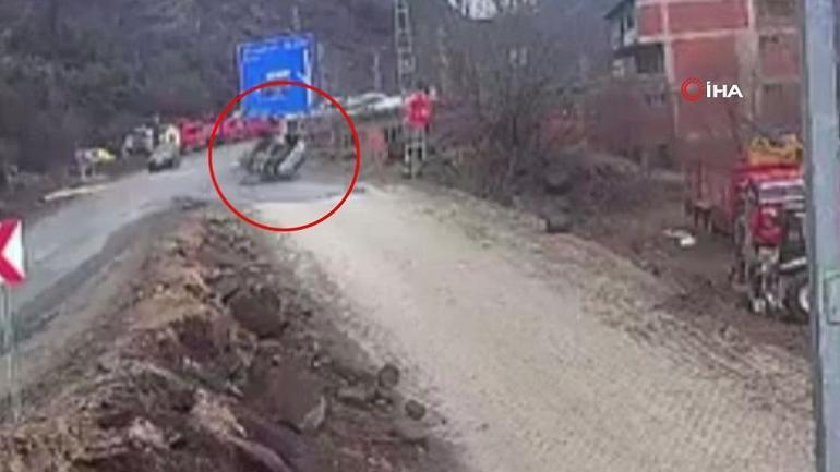 Defalarca takla attı