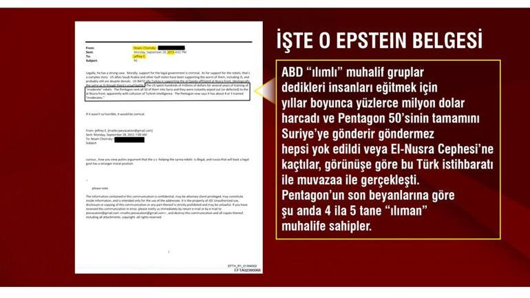 Suriyedeki YPG planı Epstein postasında: Türkiye ABDnin projesini yok etti